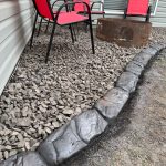 Hand Carved Slant curbing in the style of Blind Man Block.