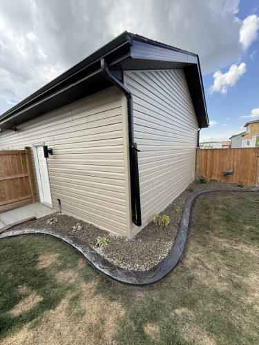 Hand carved concrete curbing for a happy homeowner.