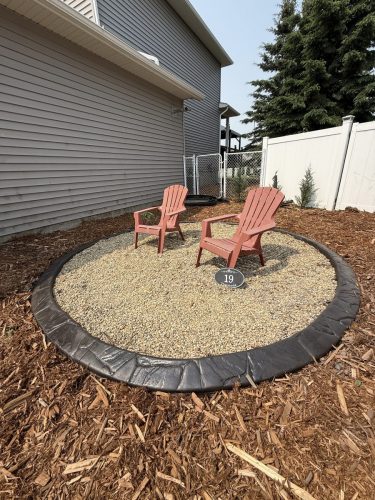 Hand carved concrete curbing for a happy homeowner.