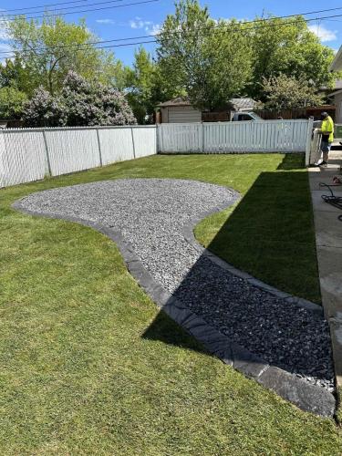 JBs Custom Curbing landscaping and curbing project.