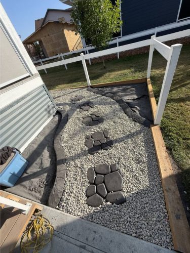 JBs Custom Curbing recent landscaping project.