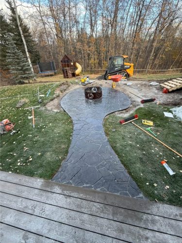 JBs Custom Curbing recent landscaping project.