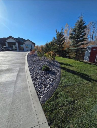 JBs Custom Curbing recent landscaping project.