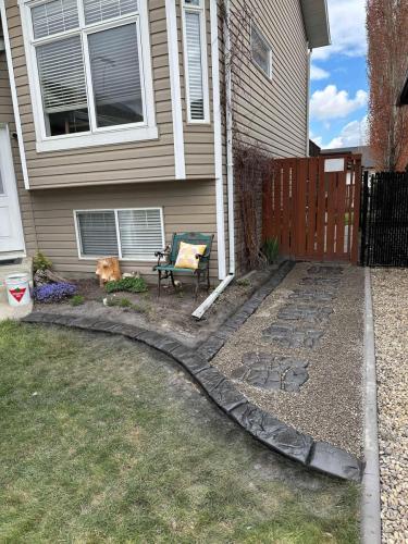 JBs Custom Curbing recent landscaping and curbing project.